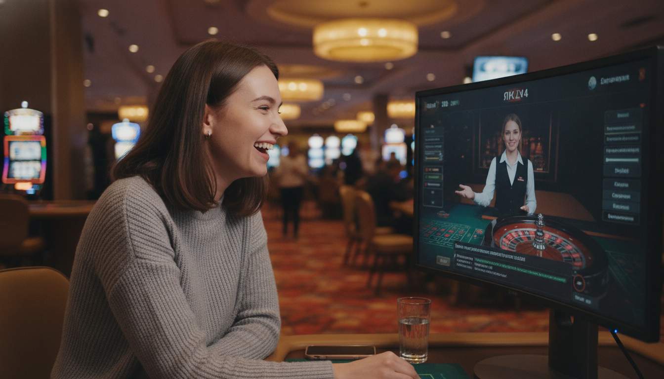 Experiência de live casino com dealers ao vivo